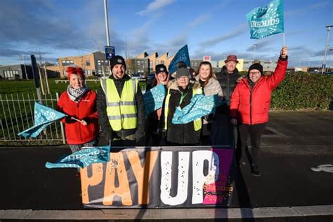 Teacher Strikes Fleetwood High Staff Form Picket Line On The Second