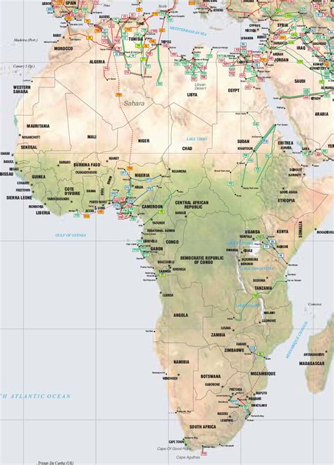 Africa Pipelines map - Crude Oil (petroleum) pipelines - Natural Gas ...