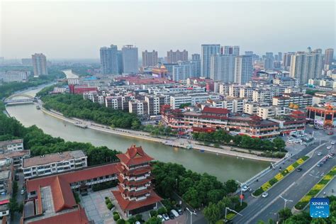 Aerial View Of Cangzhou City In N Chinas Hebei Cn