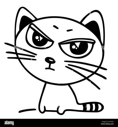 Cartoon Angry Cat Stock Vector Images Alamy