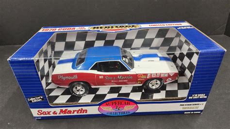 SUPERCAR COLLECTIBLES PRO STOCK 1 SOX MARTIN PLYMOUTH BARRACUDA 1 18