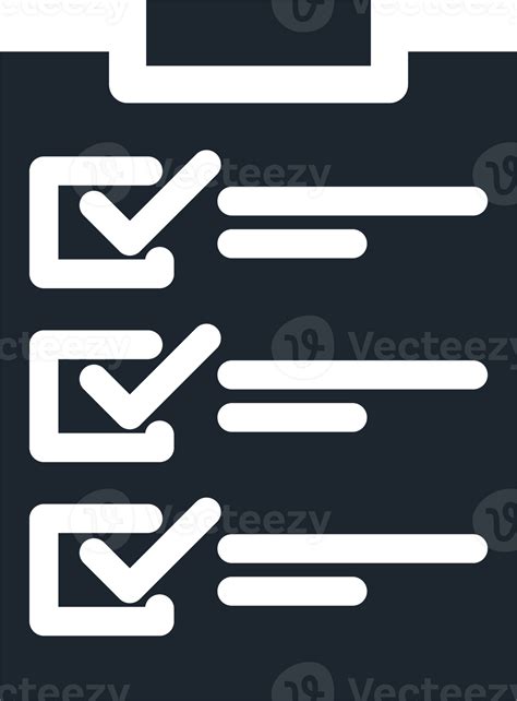 Document Checklist Glyph Icon 22317600 Png