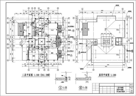 某现代新型多层豪华别墅建筑方案设计施工cad图纸别墅建筑土木在线