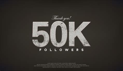 Premium Vector Abstract Design Thank You K Followers With Gray Color