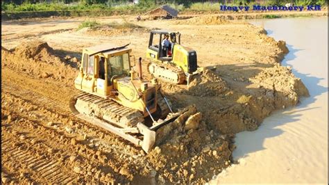 Amazing Processing Skill Operator D P Komatsu Bulldozer Spreading Soil