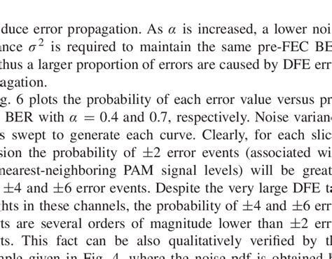 Pre FEC BER Versus Probability Of 2 4 And 6 Error Events And