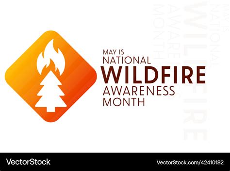 May Is National Wildfire Awareness Month Vector Image