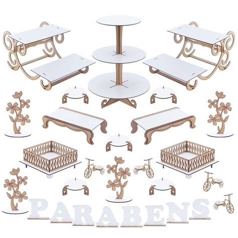 Kit Festa Provençal Mdf Branco Linha Premium 828 Lp Elo7