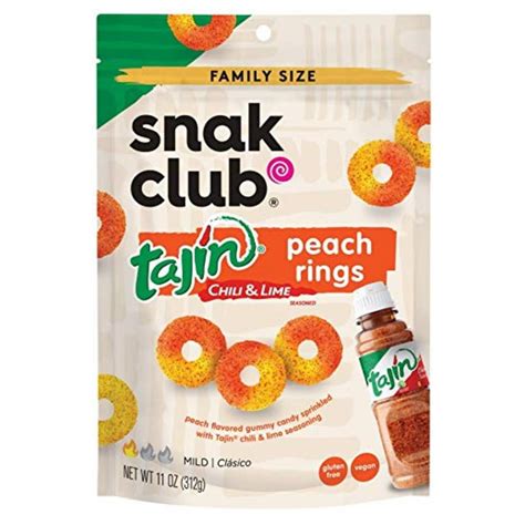 Peach Rings Tajin Chili Lime Seasoned Sweet Spicy Cy Mild In Heat Bold In Flavor Low Fat