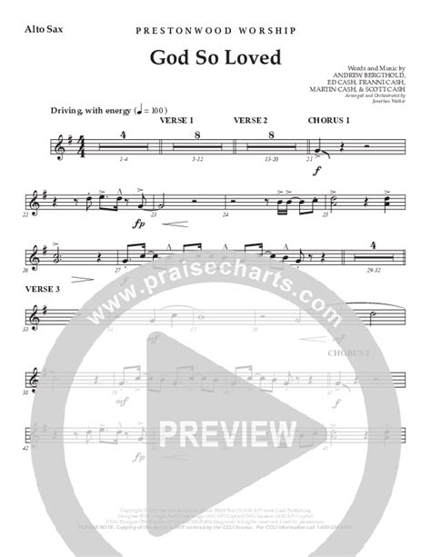 God So Loved Choral Anthem Satb Alto Sax Sheet Music Pdf Prestonwood Worship Prestonwood