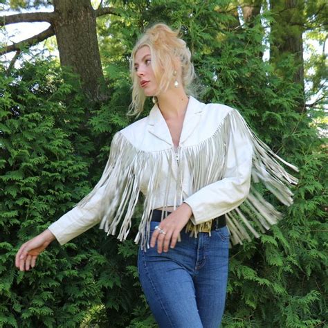 Amazing Vintage Fringe Cropped Leather Jacket This Depop
