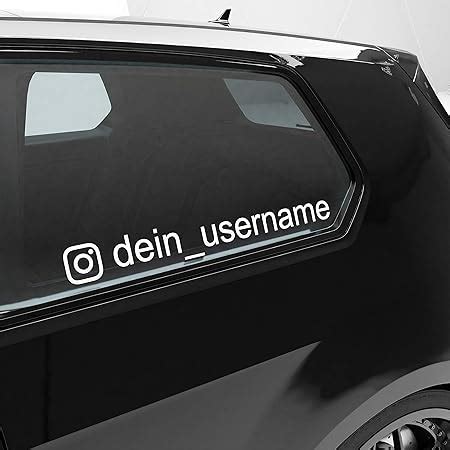 Blackshell Wunschtext Aufkleber Auto Dein Username Mit Glyphe