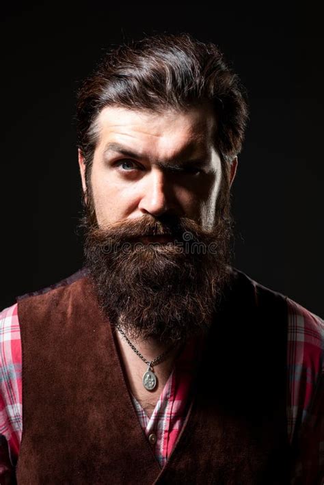 Beard Style Bearded Brutal Hipster Vintage Man With Beard Man Retro