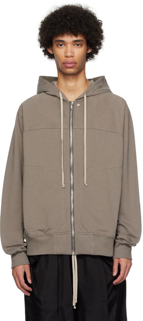 Rick Owens Gray Windbreaker Hoodie Ssense Canada