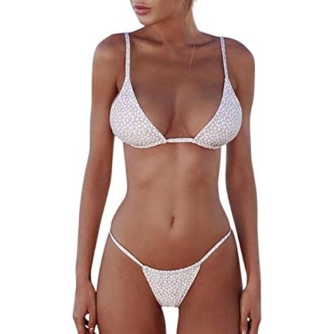 Womail Women Bandeau Bandage Bikini Set Push Up Swimwear Beachwear