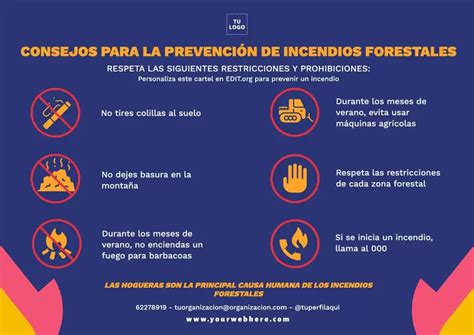 Crea un cartel de prevención de incendios online