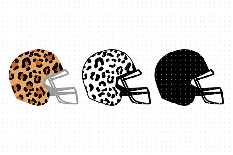 Leopard Print Football Helmet Svg Graphic By Crafteroks · Creative Fabrica