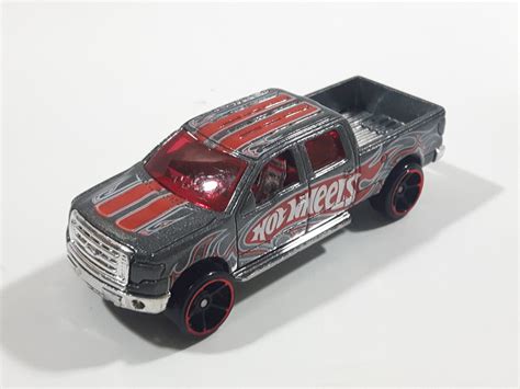 2009 Hot Wheels 2009 Ford F 150 Truck Metalflake Grey Die Cast Toy Car Treasure Valley