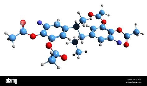 D Abbildung Der Skelettformel Von Acefluranol Molekulare Chemische