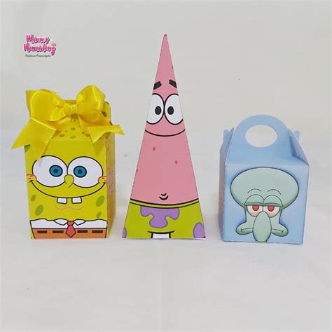 Kit Caixas Bob Esponja 18 Itens Elo7 Produtos Especiais