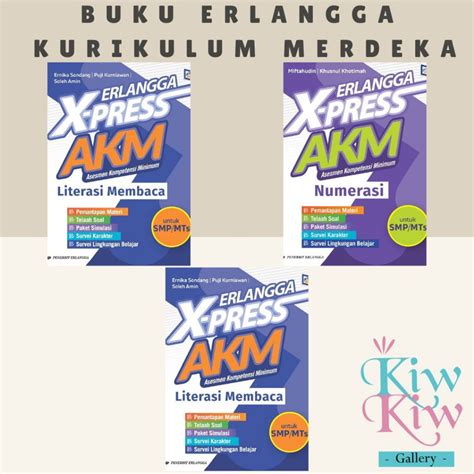 Jual Buku Erlangga X Press Akm Numerasi Dan Literasi Membaca Smp Mts