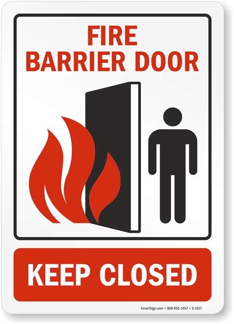 Fire Door Keep Closed Signs