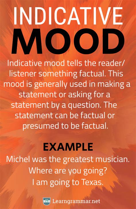 Verb Moods Types And Examples Artofit