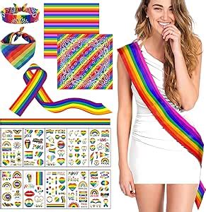 PCS Gay Pride LGBT Party Decorations Set Gay Pride Sash Rainbow