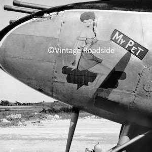 WWII P-38 Lightning Nose Art Archival Print From Original - Etsy