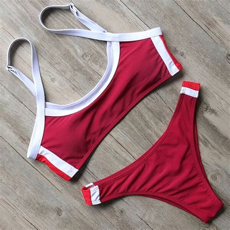 Micro Bikinis Women Swimsuit Sexy Push Up Swimwear Women Solid Thongs