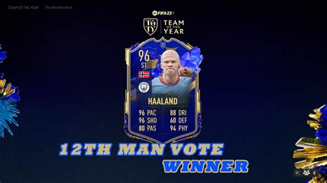 FIFA 23 Erling Haaland TOTY Winner The 12th Man Vote Was Won By The