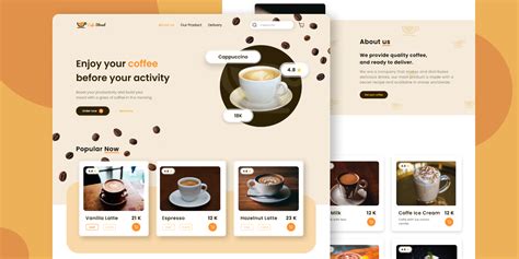 Cafe Street E Commerce Landing Page Figma