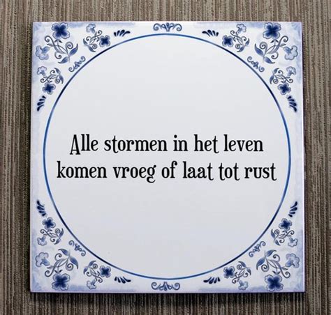 Tegeltje Met Spreuk Tegeltjeswijsheid Alle Stormen In Het Leven