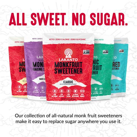 Lakanto Classic Monk Fruit Sweetener With Erythritol White Sugar Substitute Zero Calorie