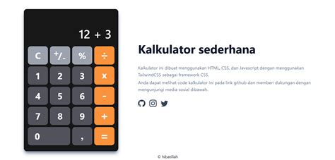 Github Hibatillah Kalkulator Membuat Kalkulator Dengan Html Css Dan