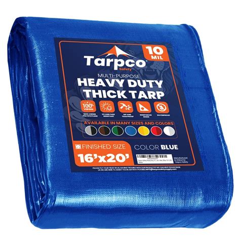 Reviews For TARPCO SAFETY 16 Ft X 20 Ft Blue 10 Mil Heavy Duty