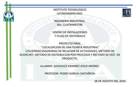 Solution Estudio De Caso Dise O De Instalaciones Y Flujo De Materiales