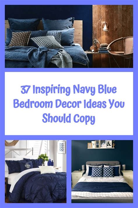 37 Inspiring Navy Blue Bedroom Decor Ideas You Should Copy - SWEETYHOMEE