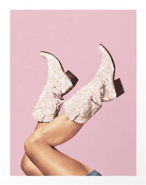 Cowboy Boots Aesthetic Pink Cowboy Boots L Wallpaper Glitter Boots