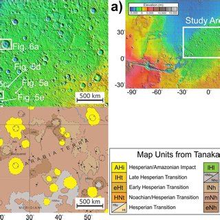 A crater identification map of the six crater types showing their ...