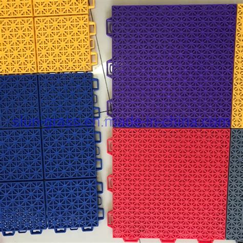 Pp Temporary Simple Color Tiles Interlocking Sports Flooring Suspended