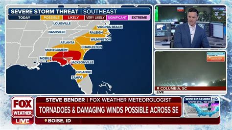 Tornadoes Damaging Winds Possible Across Southeast Latest Weather