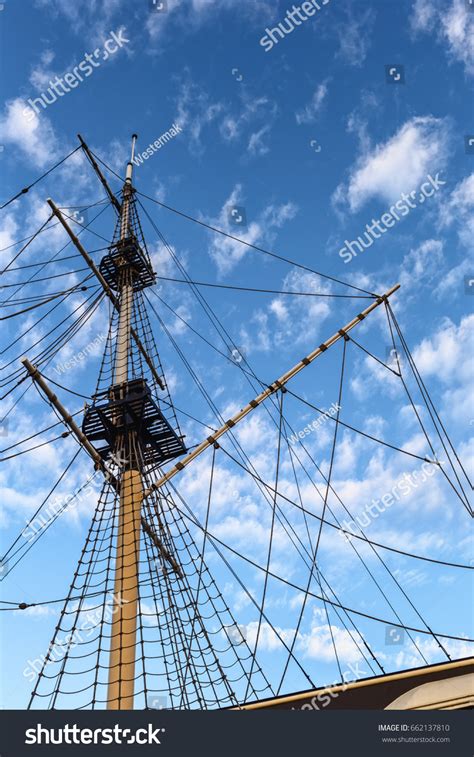 Single Mast Sailing Ship Closeup On Stock Photo 662137810 Shutterstock