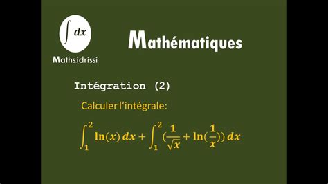 Intégration calcul dune intégrale Linéarité YouTube