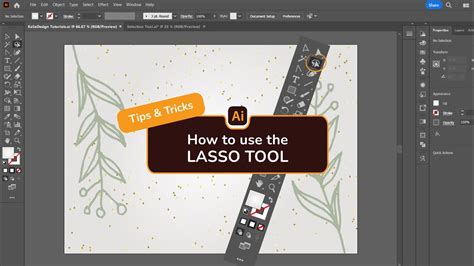 How To Use The Lasso Tool In Illustrator 3 Minutes Tutorial Youtube