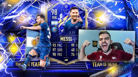 CHEGOU COMPREI O MESSI 98 TOTY No ULTIMATE TEAM FIFA 22 YouTube