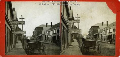 Main Street Looking South Rockland Ca 1875 Maine Memory Network