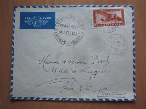 Beau Timbre Poste Aerienne D Indochine N Sur Lettre Cachet Forces