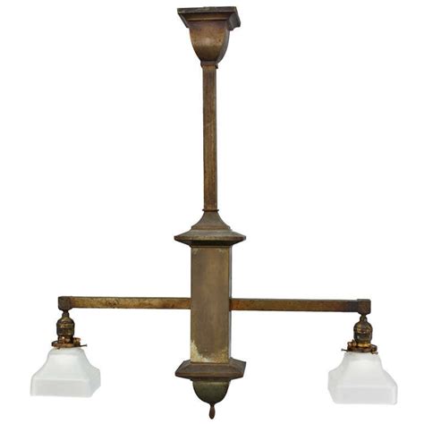 Classic Two Light Arts And Crafts Chandelier At 1stdibs