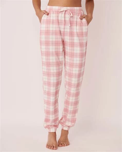 Cotton Pyjama Pants Pink Plaid La Vie En Rose